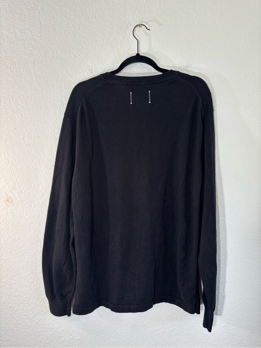 Reigning Champ Cotton Linen Regatta Crewneck Sweater Size XL Black - Picture 6 of 14